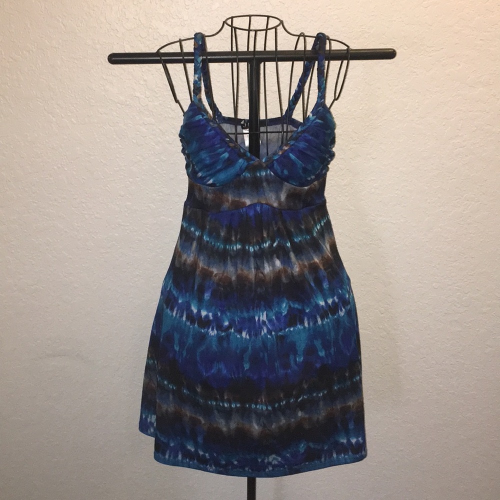 Blue flowy dress